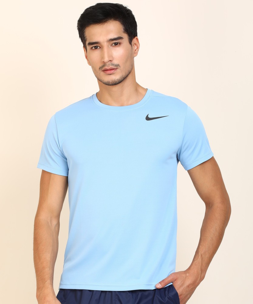 NIKE Solid Men Round Neck Light Blue T Shirt Buy NIKE Solid Men Round Neck Light Blue T Shirt Online at Best Prices in India Flipkart