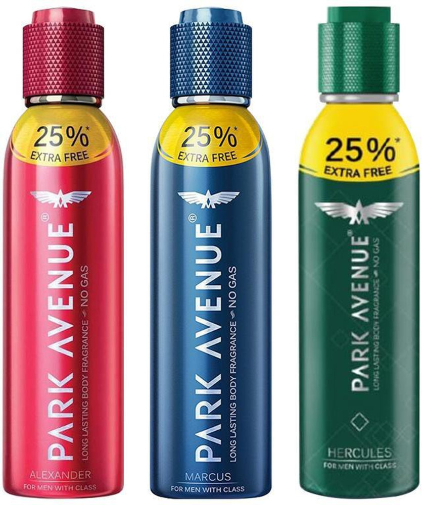 PARK AVENUE No Gas Long Lasting Body Fragrance Perfume Pack Of 3