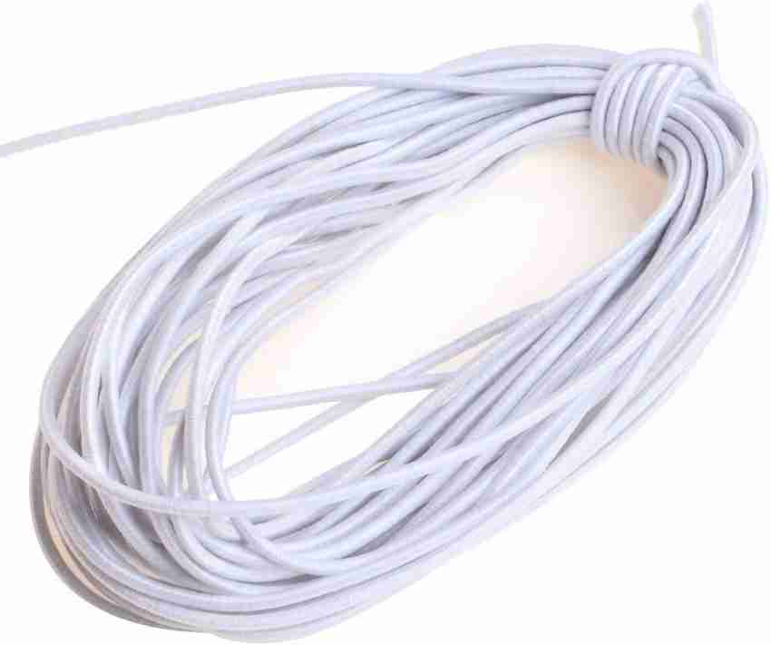 Yashvin Elastic Band White Elastic (5 Meters, 1 inch) Cord Heavy
