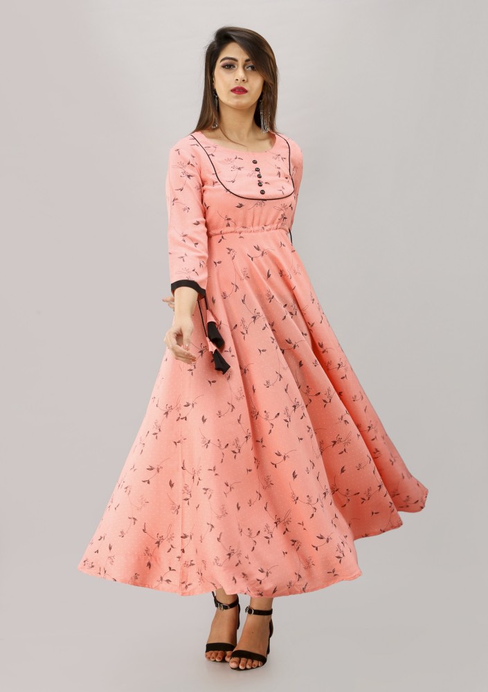 Cotton anarkali kurtis deals on flipkart