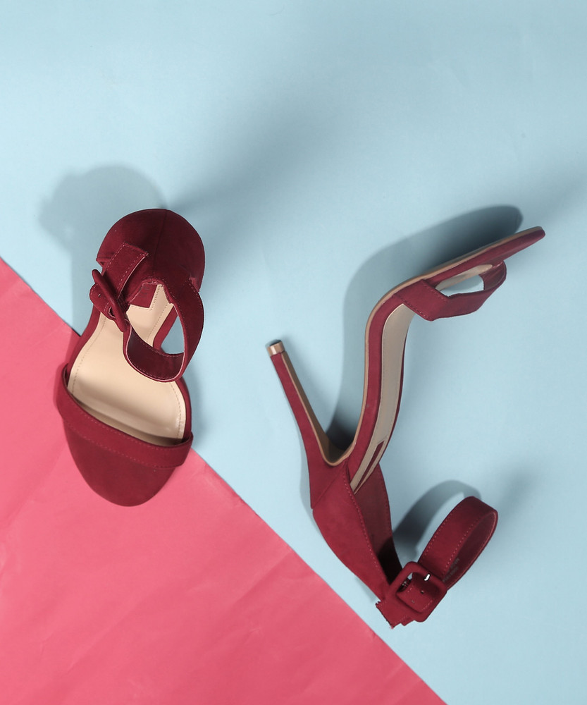 Maroon heels forever 21 clearance