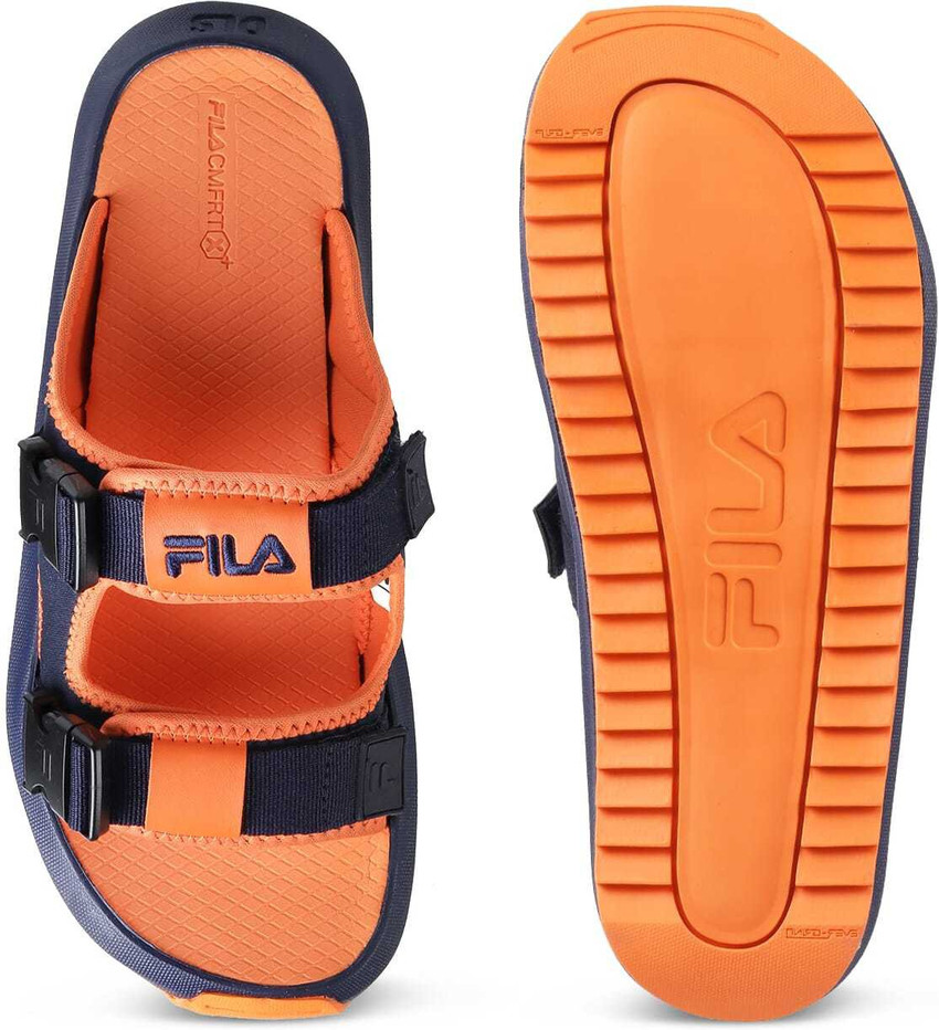 fila sandals orange