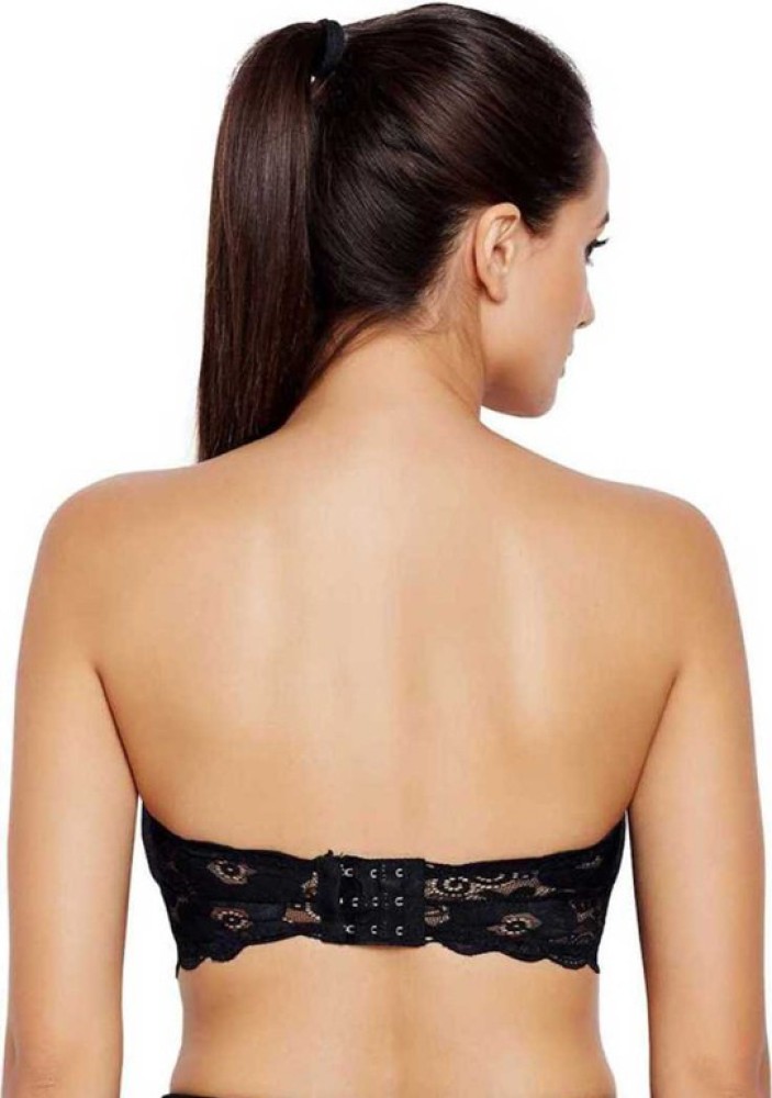 Barshini by Women Sexy Strapless Padded Top Breathable Bras Bandeau Boob Tube  top Off Shoulder Crop top Women Bra with Back Side Hook Free Size fits from  28 to 36 Strapless Non