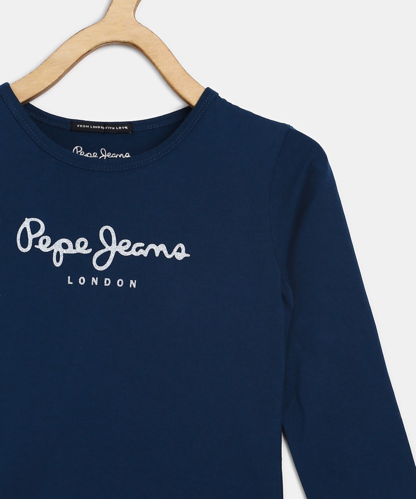 Pepe Jeans Girls Printed Pure Cotton T Shirt