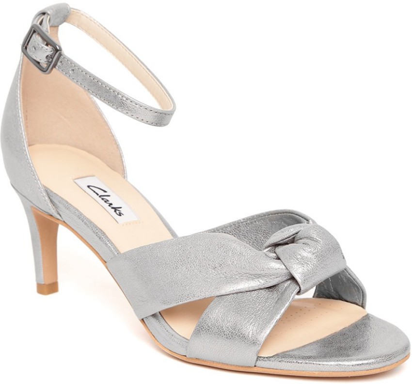 Clarks best sale silver sandals