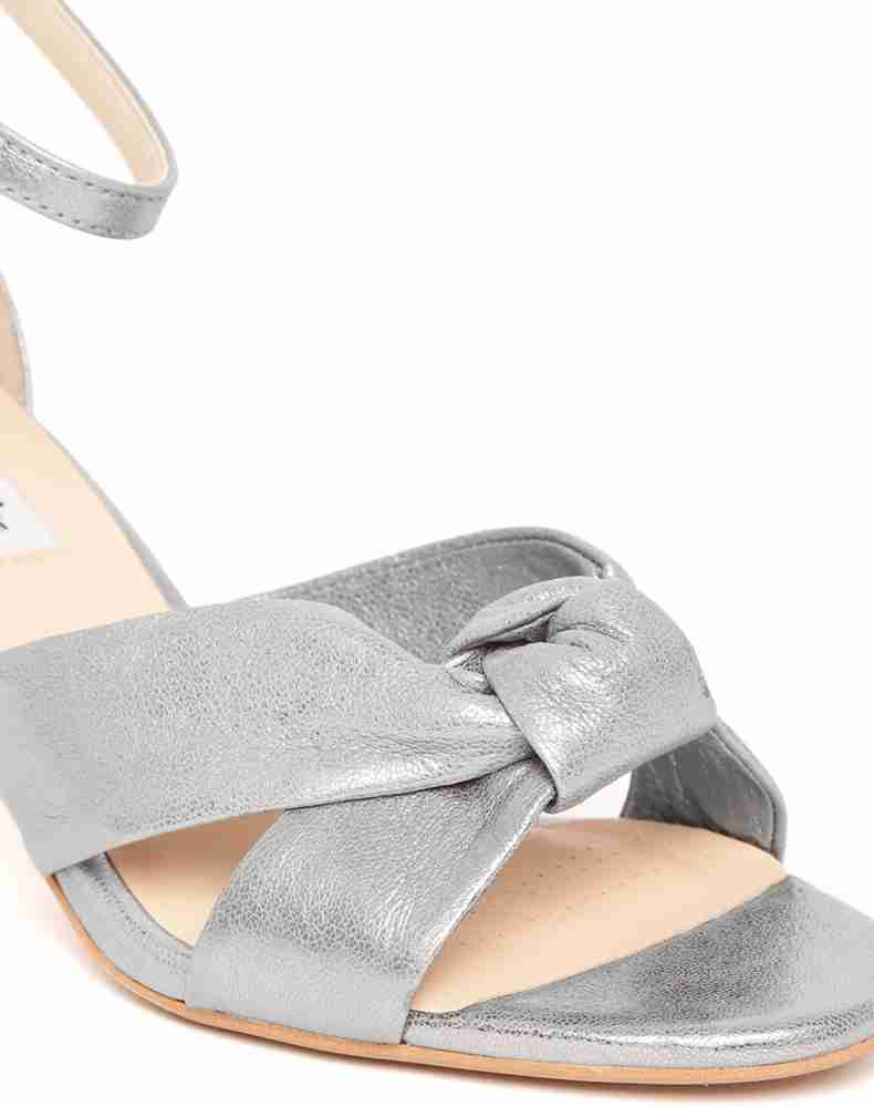 Clarks silver sale heels