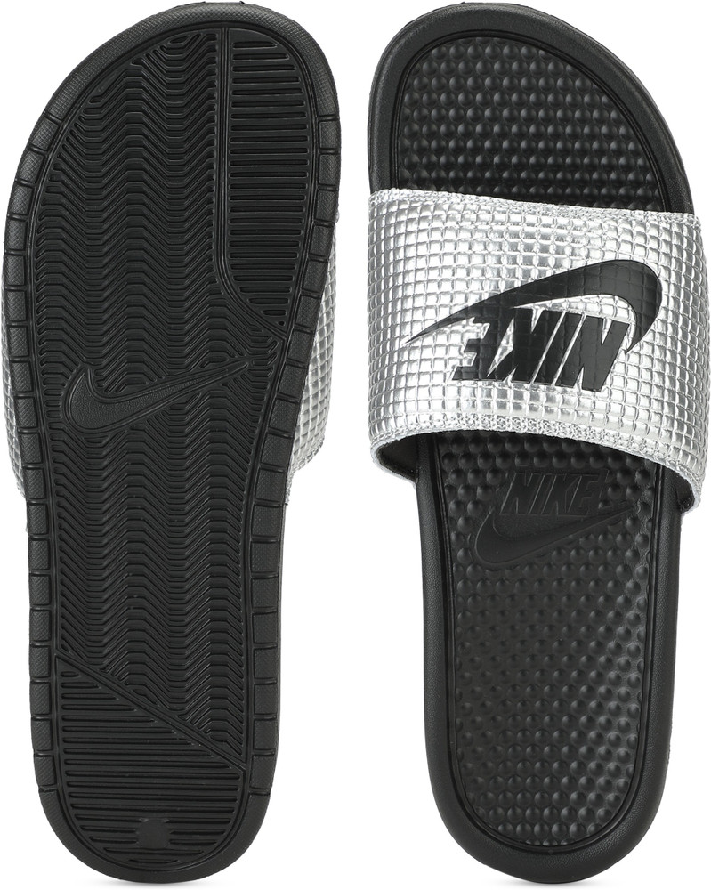 Nike benassi metallic slides new arrivals