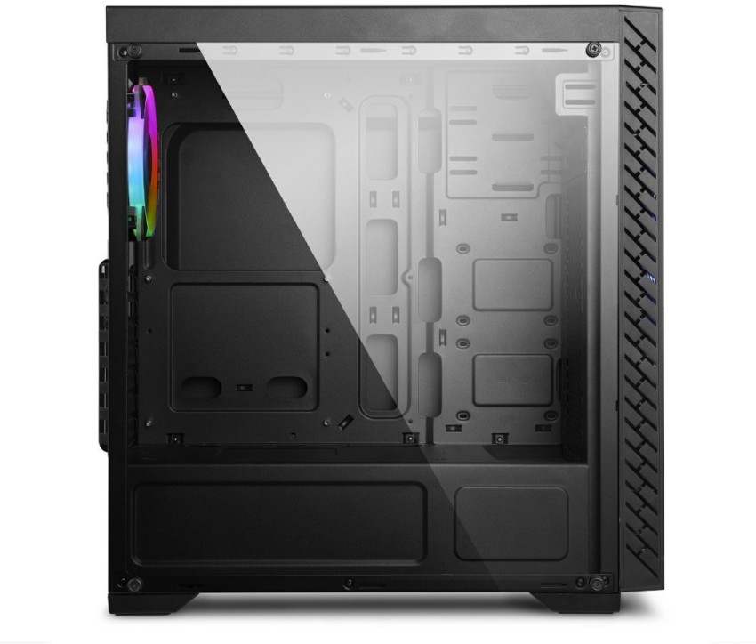 Ant Esports Infinity X (ATX) Mid Tower Cabinet with Tempered Glass Side  Panel (Black)