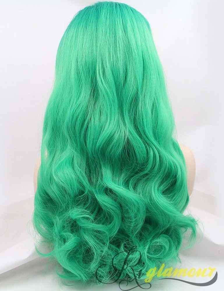 Green turquoise outlet wig