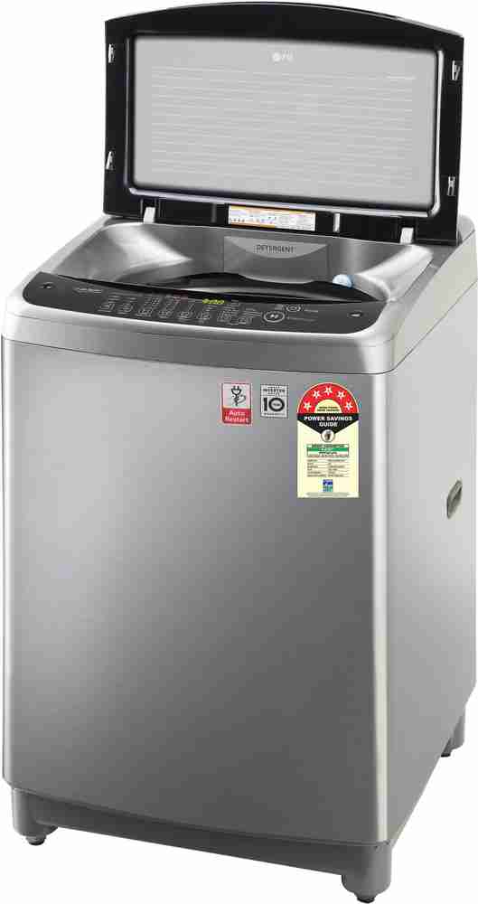 LG 10 kg with Jet Sprey Auto pre wash Smart diagnosis Smart closing door and 10 water levels Fully Automatic Top Load Washing Machine Silver Price in India Buy LG 10 kg