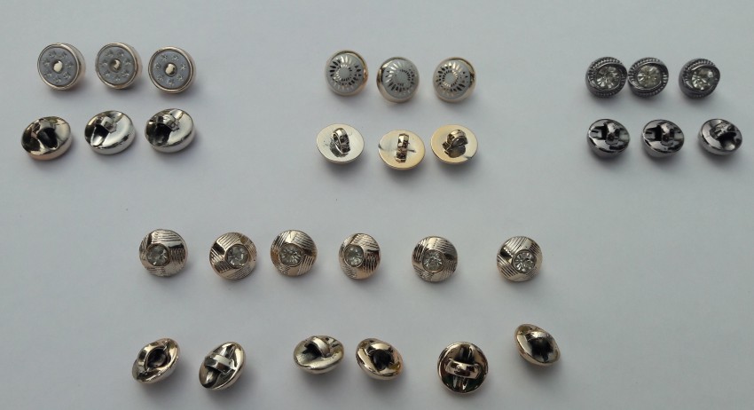 50 Sets Sew-On Snap Buttons, Metal Snaps Fasteners Press Studs Buttons for Sewing Clothing, 3/4 19mm(Silver)