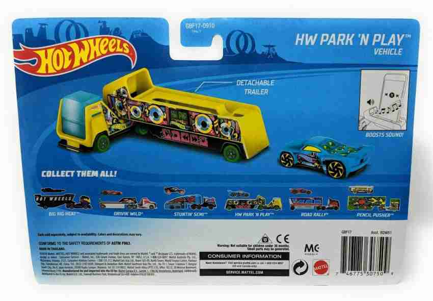 Mattel Hot Wheels Park N Play Truck with Car Included GBF17