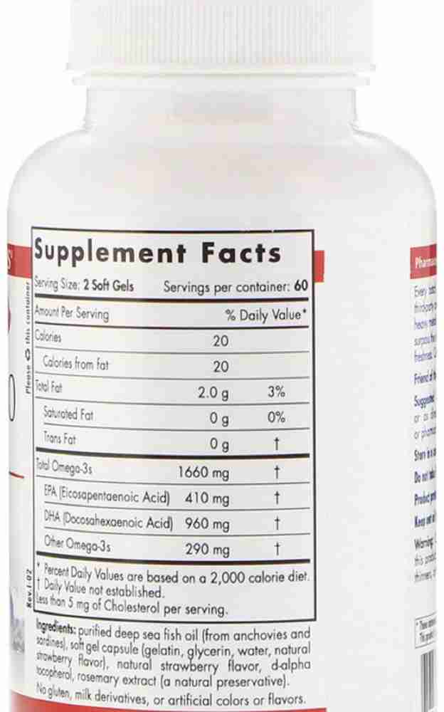 Nordic Naturals ProDHA 1000 Strawberry Flavor 1000 mg 120 Soft