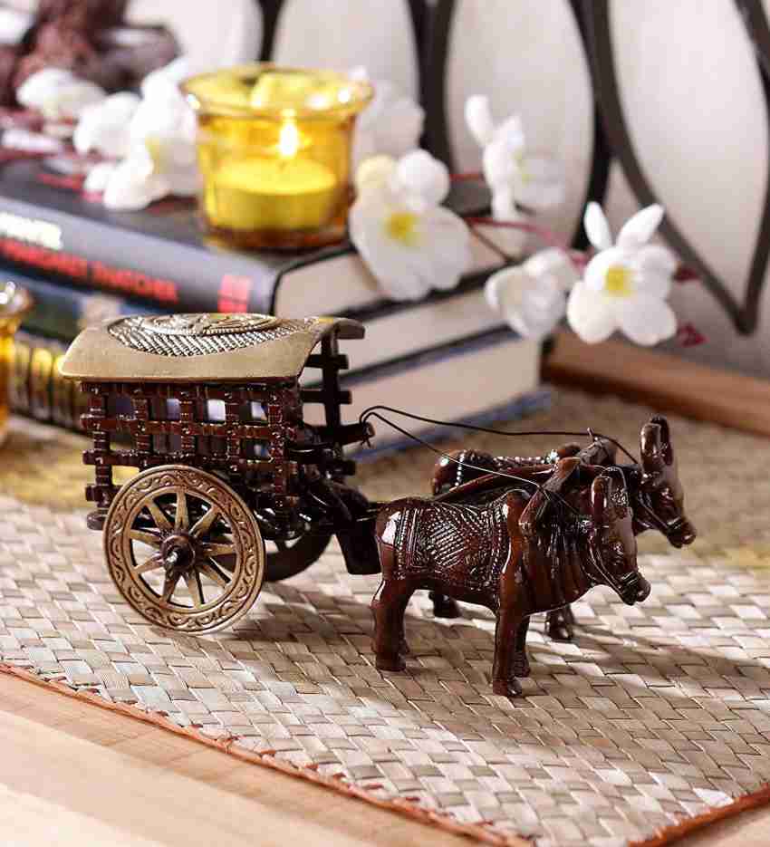 la creativity Village Bullock Cart Traditional Brown Brass Showpiece  Decorative Showpiece - 7.5 cm Price in India - Buy la creativity Village  Bullock Cart Traditional Brown Brass Showpiece Decorative Showpiece - 7.5