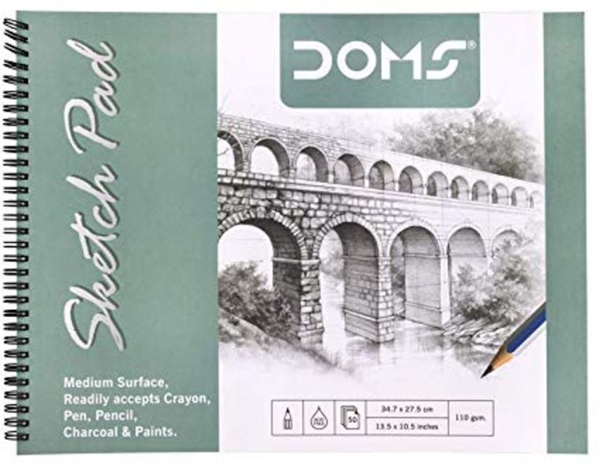 DOMS Full Size Sketch Book Wiro Pages 72 (Pack of 2) 150 GSM Sketch Pad  Sketch Pad Price in India - Buy DOMS Full Size Sketch Book Wiro Pages 72  (Pack of