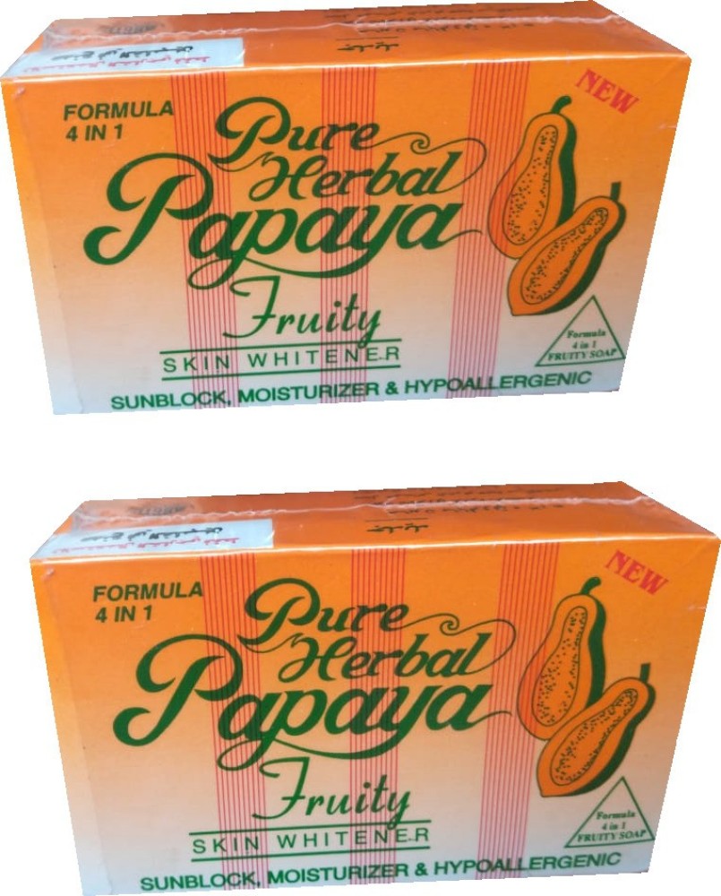 Pure Herbal Papaya Fruity Soap For Fairness Pack Of 2 Price in