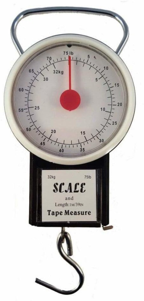 Manual Luggage Baggage Scale with Tape Measure with Dial Analog Display  Travel Size Portable Take Along