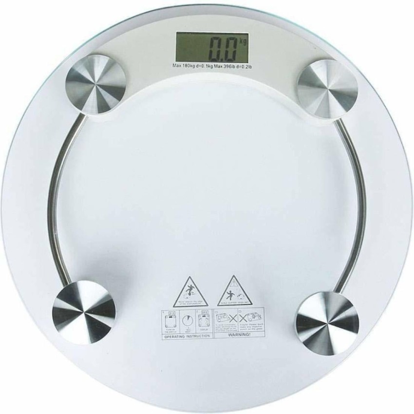 Majron Personal Weight Machine Digital Thick Round Transparent Glass  Digital Weighing Scale (White) Weighing Scale Price in India - Buy Majron  Personal Weight Machine Digital Thick Round Transparent Glass Digital Weighing  Scale (