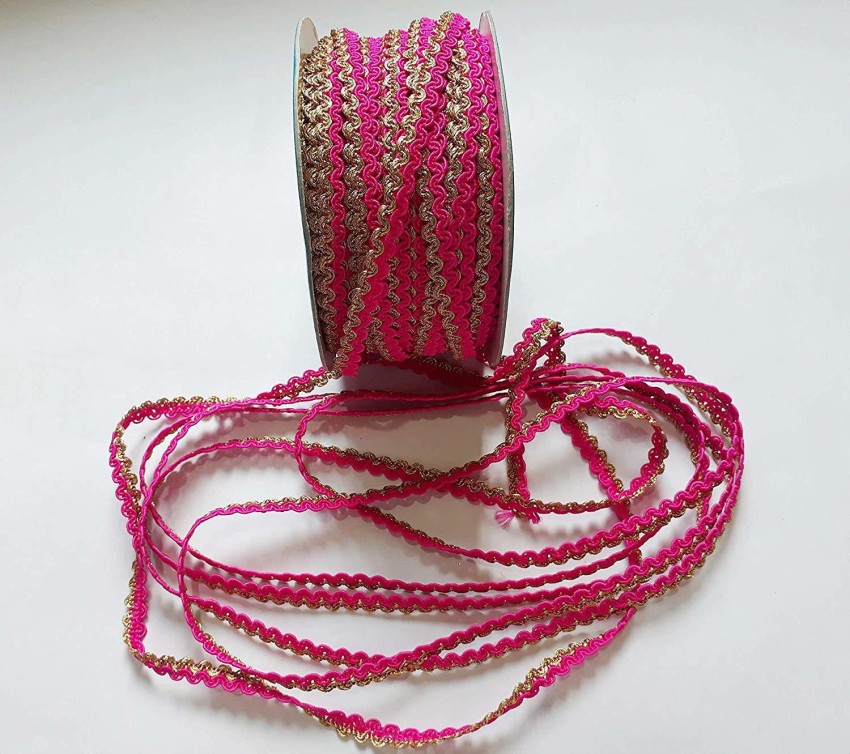 Magenta Bobble Fringe, Magenta Pink Pompoms 2.5cm