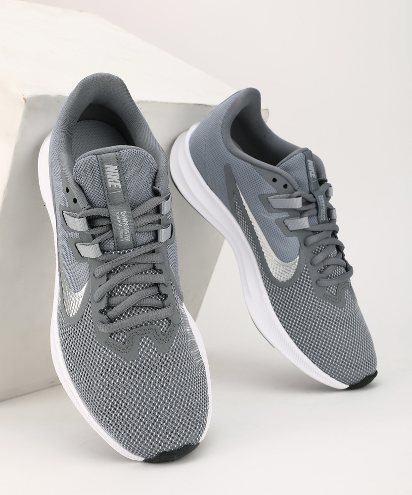 Nike women's downshifter 9 sales running shoes - grey/blue