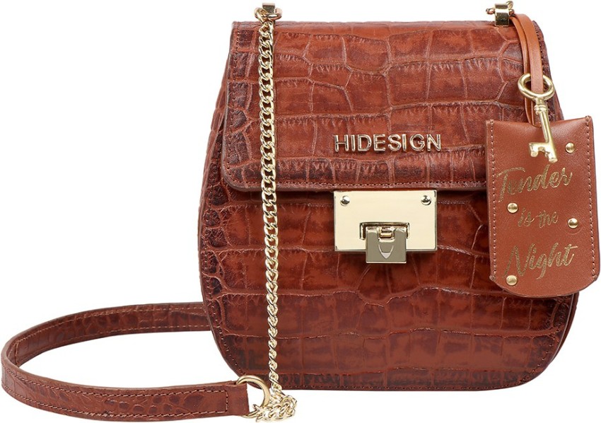 Hidesign Sling and Cross Bags : Buy Hidesign Fling 01 Tan Leather