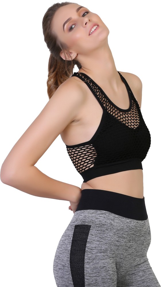 Ficuster Max Fishnet Black Sport Bra