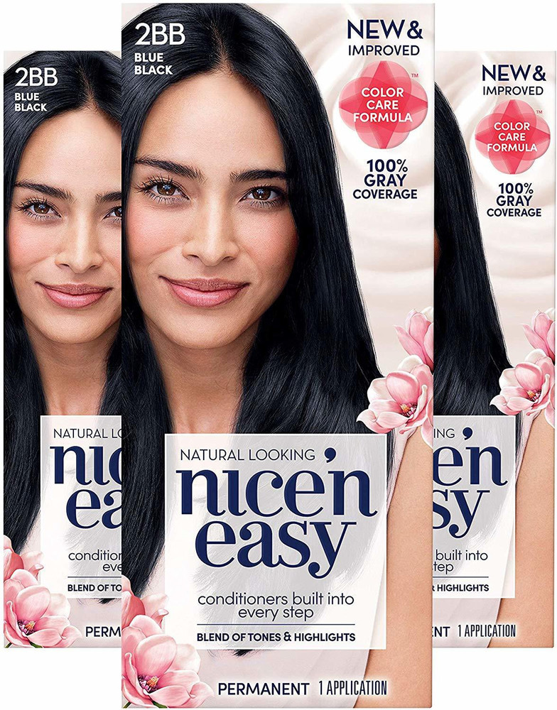 Natural blue hot sale black hair