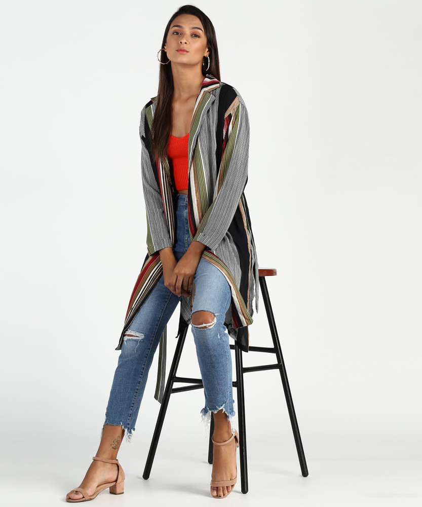 FOREVER 21 Full Sleeve Striped Women Jacket Buy FOREVER 21 Full Sleeve Striped Women Jacket Online at Best Prices in India Flipkart