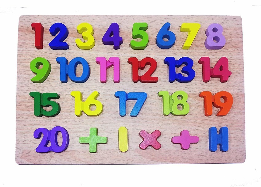 Count with Multiple Numbers from 1 to 10 - Wooden and Foam Numbers 