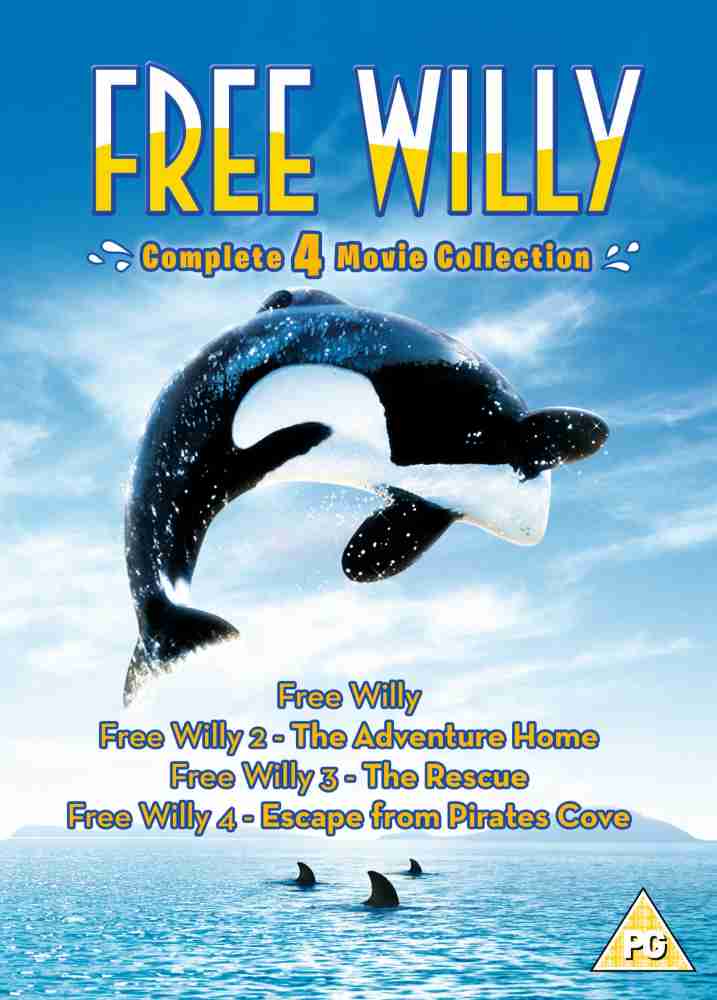 Free Willy 4 Movies Collection 4 Disc Box Set Slipcase