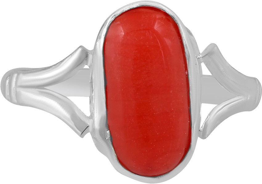 MissMister Silver plated Munga ring Coral Moonga Finger ring Men Women Brass Coral Silver Plated Ring Price in India Buy MissMister Silver plated Munga ring Coral Moonga Finger ring Men Women