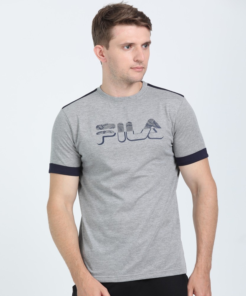 FILA Printed Men Round Neck Grey T Shirt Buy FILA Printed Men Round Neck Grey T Shirt Online at Best Prices in India Flipkart