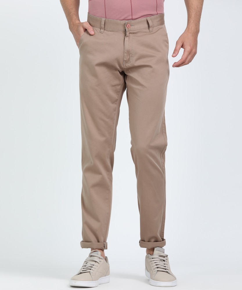Buy RUGGERS Solid Cotton Slim Fit Mens Casual Trousers  Shoppers Stop