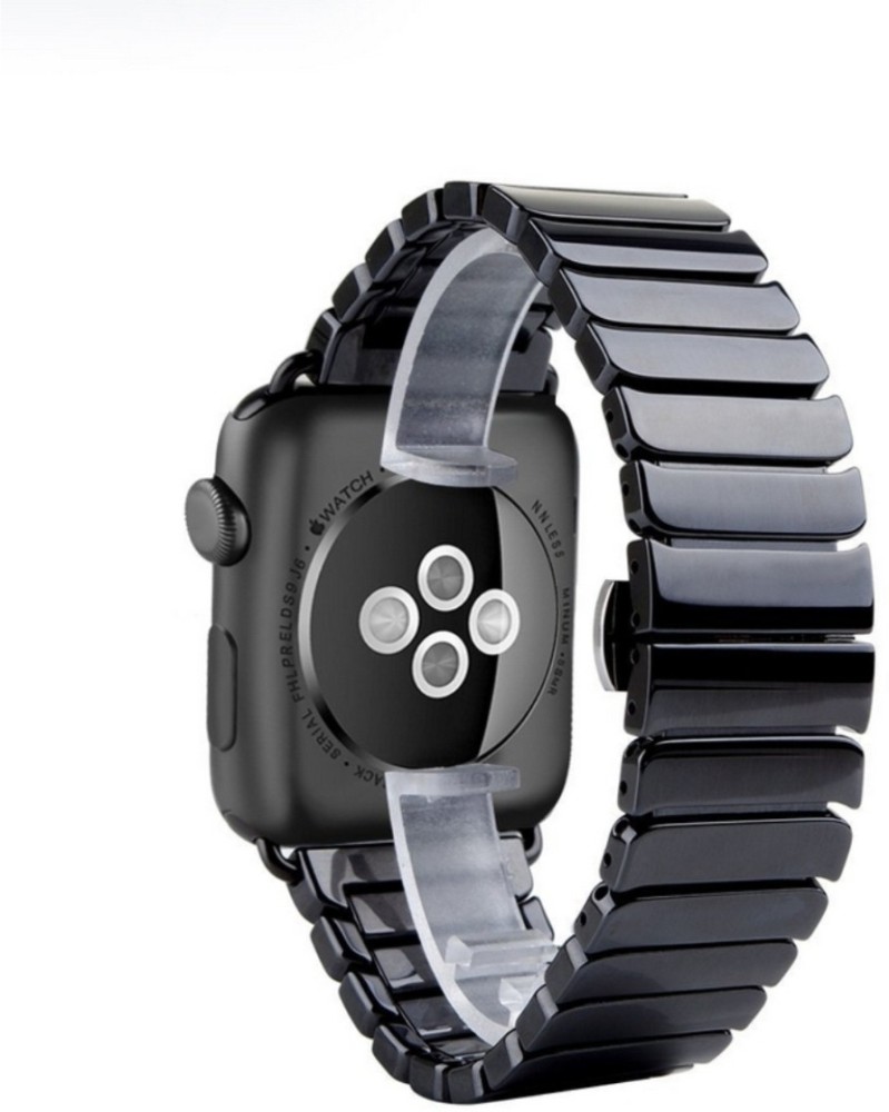 Black ceramic apple online watch band