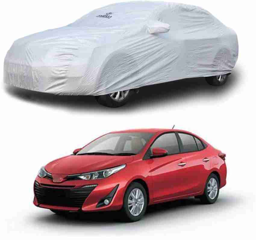 Buy MOCKHE Car Body Cover Compatible with Toyota Yaris with Mirror Pockets,  Triple Stitched, Water Resistant Car Cover, Metallic Silver Online at Best  Prices in India - JioMart.