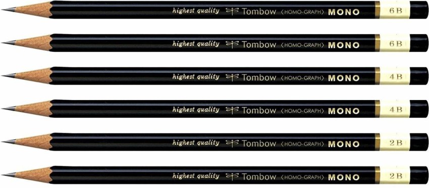 Tombow Tombow Mono 100 Professional quality Drawing Pencils - Hexagonal  wooden body (Pack of 3 - grade 6B) Pencil Price in India - Buy Tombow  Tombow Mono 100 Professional quality Drawing Pencils 