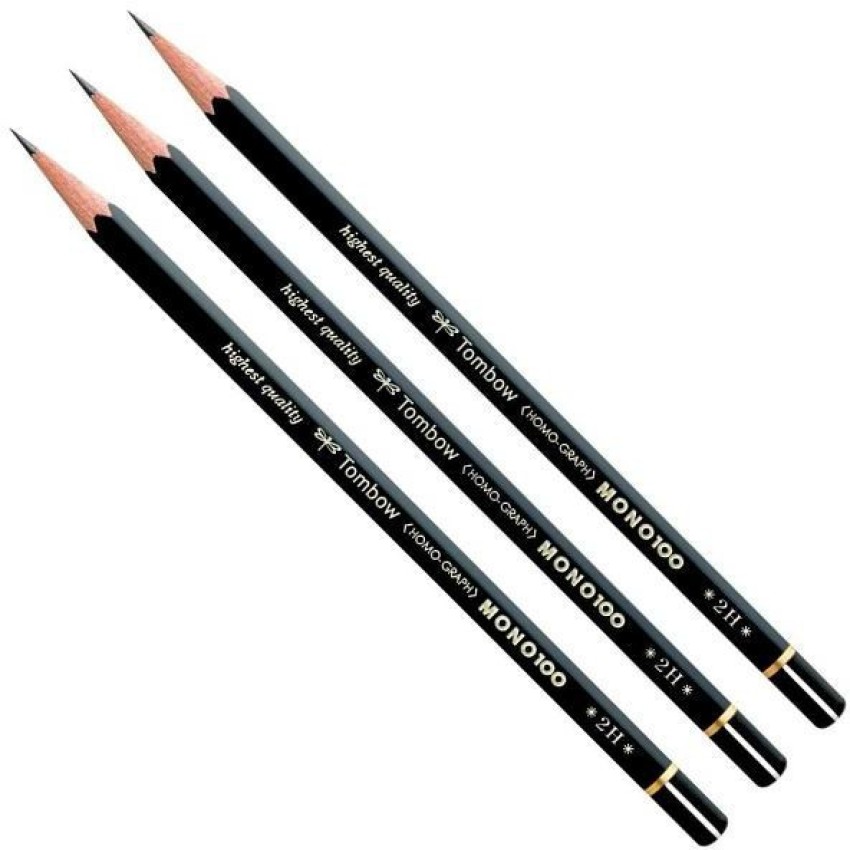 Tombow Tombow Mono 100 Professional quality Drawing Pencils - Hexagonal  wooden body (Pack of 3 - grade 2H) Pencil Price in India - Buy Tombow  Tombow Mono 100 Professional quality Drawing Pencils 