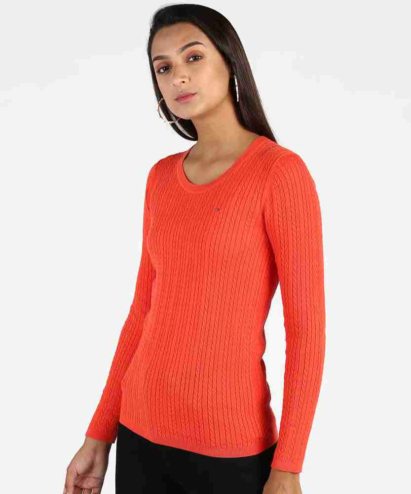 Tommy hilfiger orange sweater top