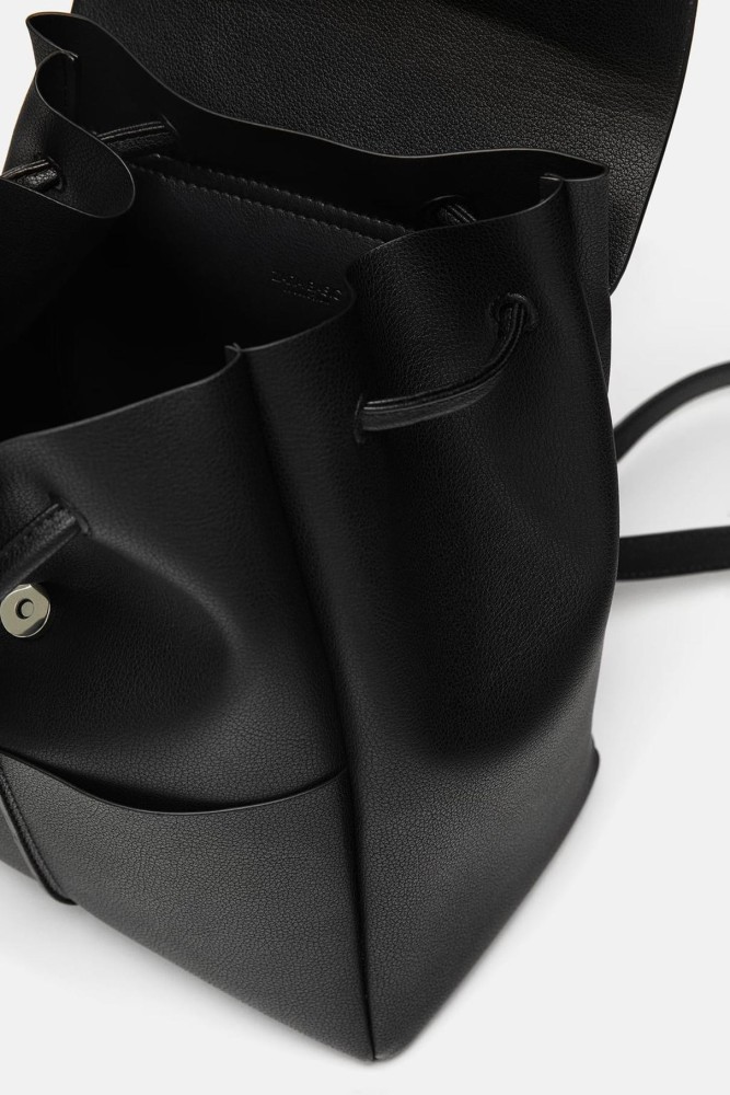 Zara black online rucksack