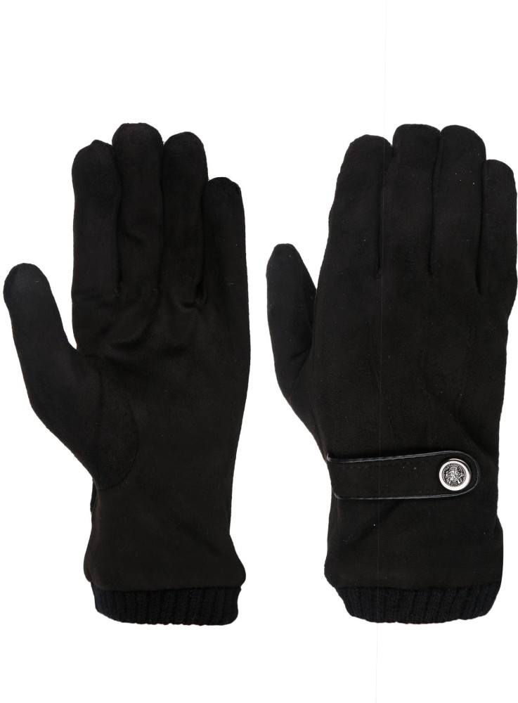 Forclaz Mountain Trekking Tactile Stretch Gloves - MT500 - Black