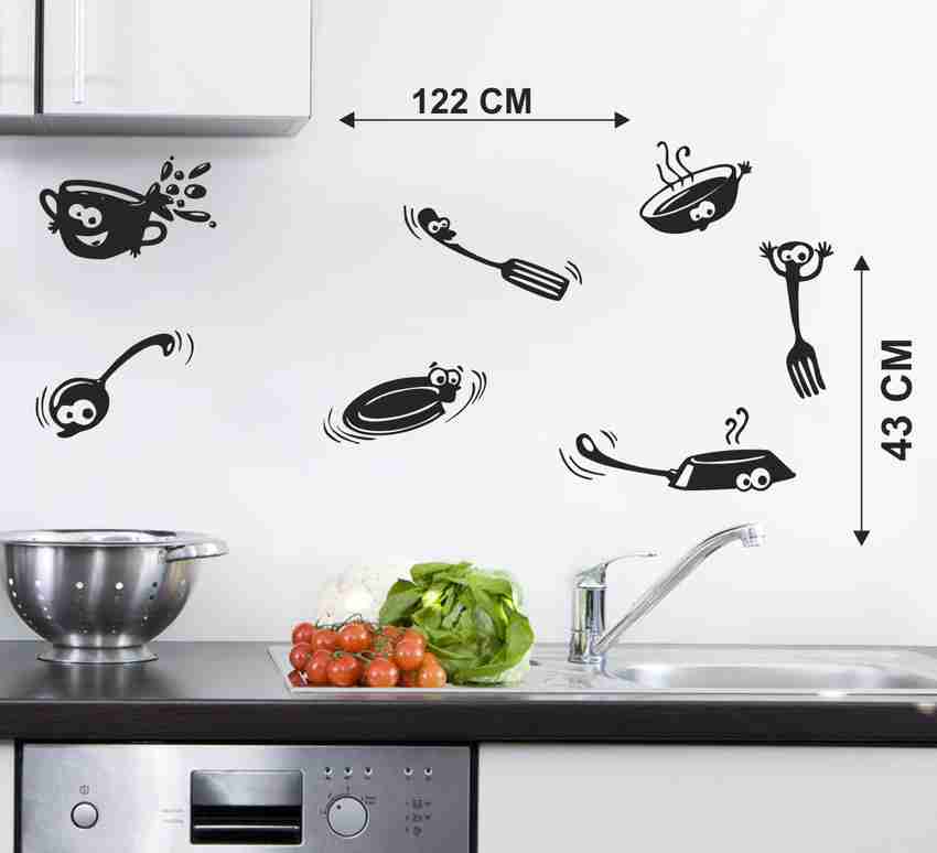 Sticker Hub 17 cm Kitchen Cupboard Cartoon Stickers Wall Decor PVC Vinyl 43CM X 122CM Self Adhesive Sticker Price in India Buy Sticker Hub 17 cm Kitchen Cupboard Cartoon Stickers Wall