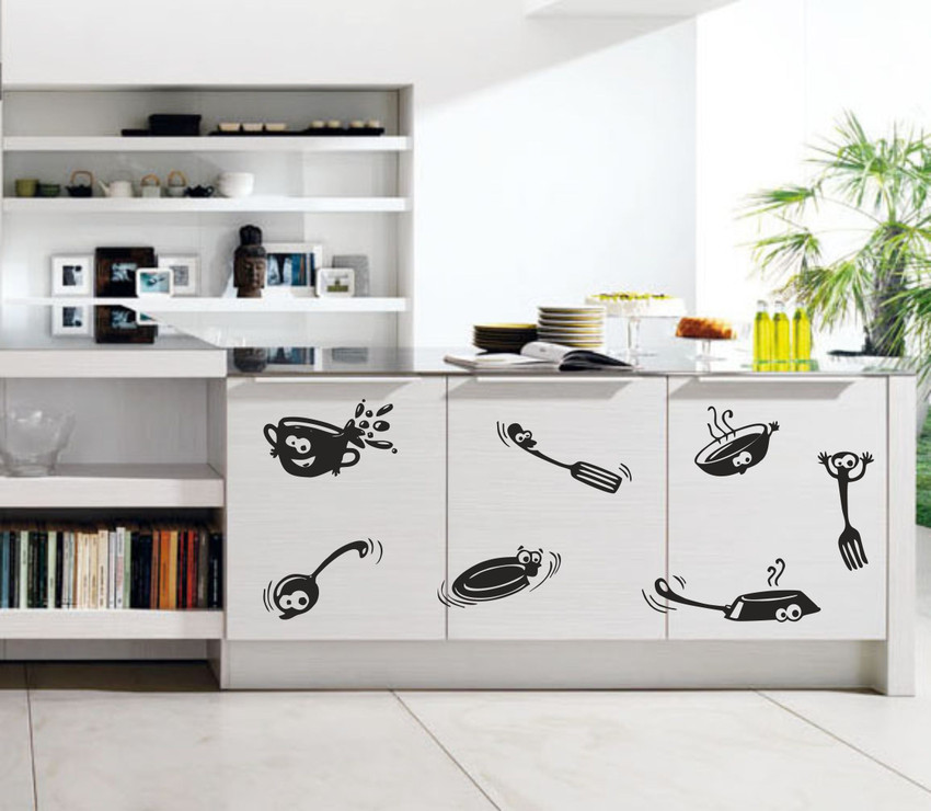 Sticker Hub 17 cm Kitchen Cupboard Cartoon Stickers Wall Decor PVC Vinyl 43CM X 122CM Self Adhesive Sticker Price in India Buy Sticker Hub 17 cm Kitchen Cupboard Cartoon Stickers Wall