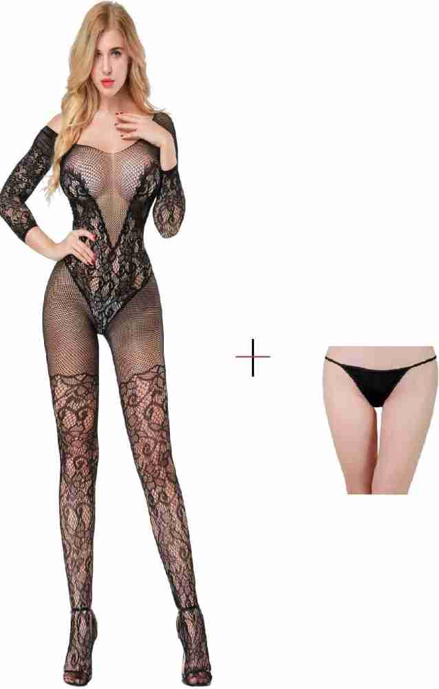 Buy RAMANUJA Women's Full Body Stocking Lingerie Fishnet Dresses