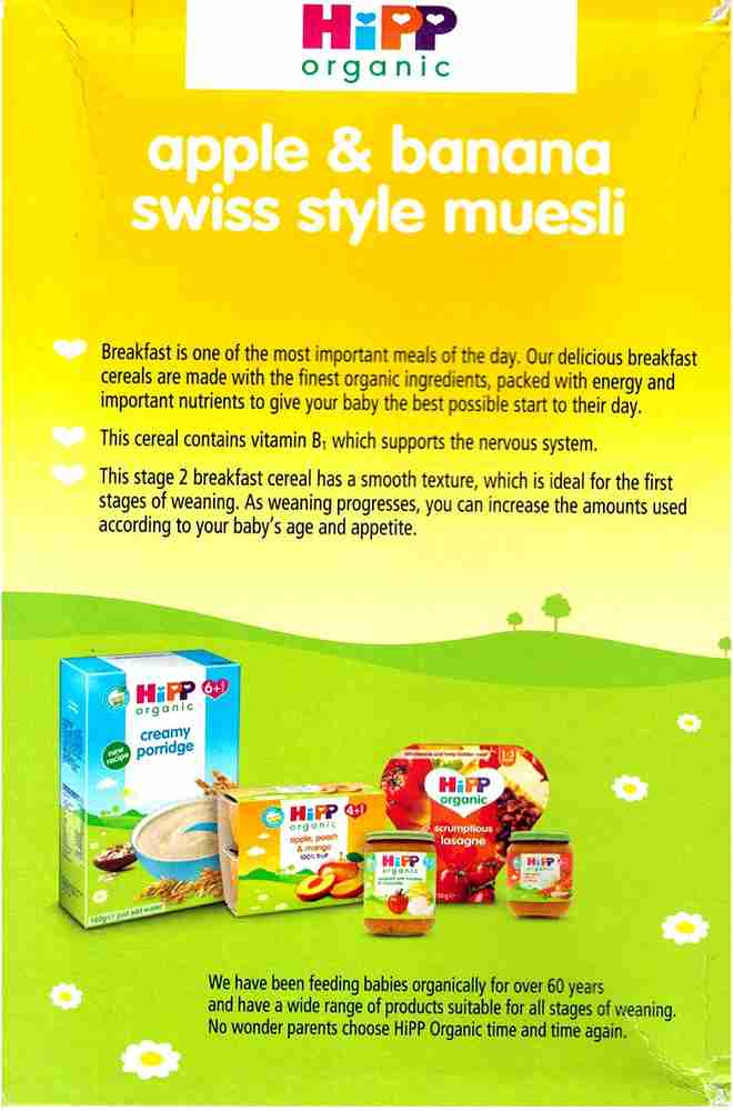 Baby muesli hipp on sale