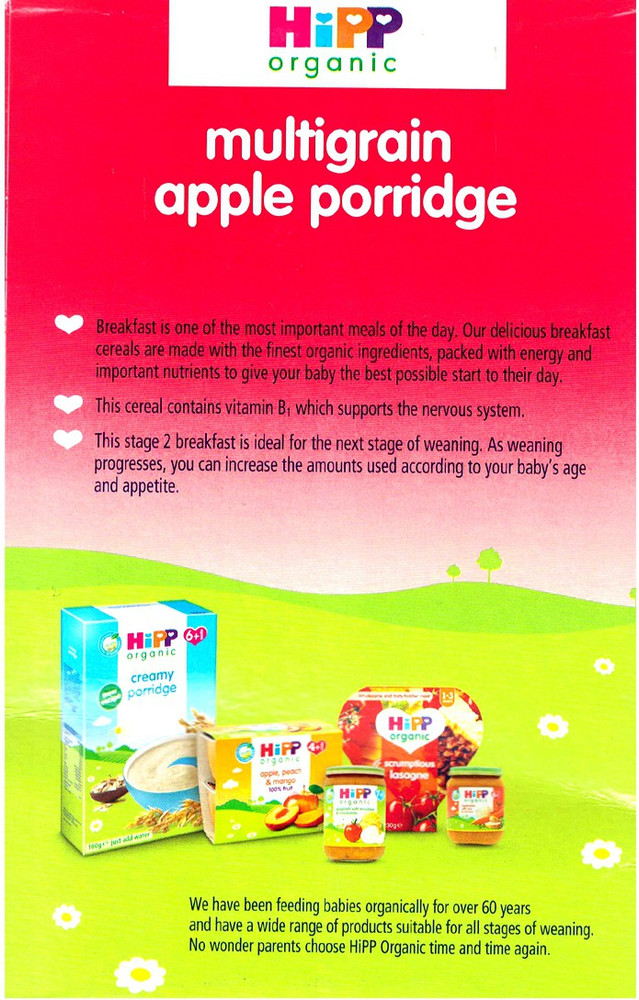 Hipp Organic Multigrain Apple Porridge 200g 7 Month Cereal Price