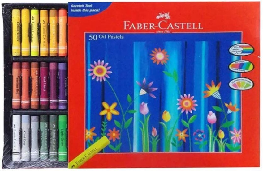 Faber-Castell Oil Pastel Set - Pack of 25 (Assorted), bright pastel Color