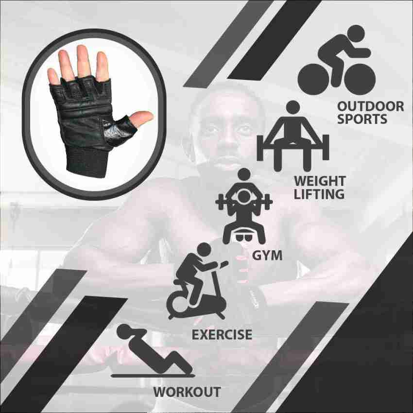 Leather Gym Weight Lifting Gloves