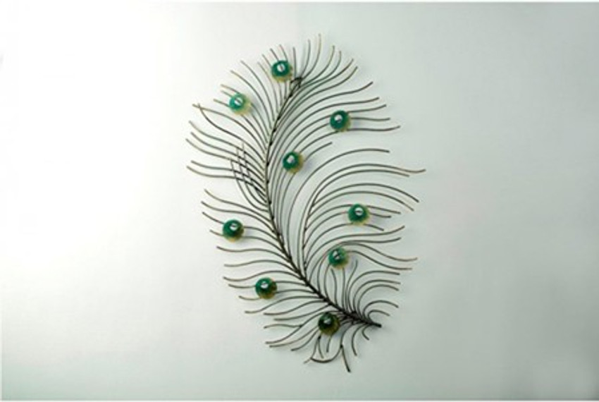 Peacock Feather Metal Wall Art
