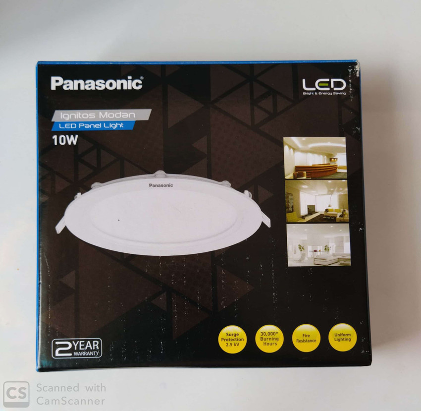 Panasonic PANASONIC 10W ALUMINIUM PANEL LIGHT Recessed Ceiling