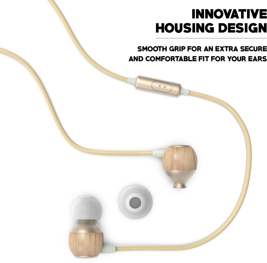 Boult BassBuds Oak Pure Wood Wired Headset Price in India Buy